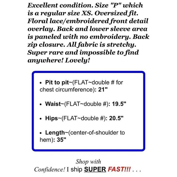 Lafayette 148 Sz P / XS Solid Black Embroidered Stretch Oversized Shift Dress - Picture 6 of 6